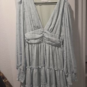 Altar'd State Soft Green Long Sleeve Dress